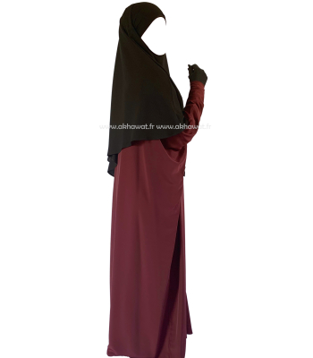 Khimar court - Noir intense - El bassira