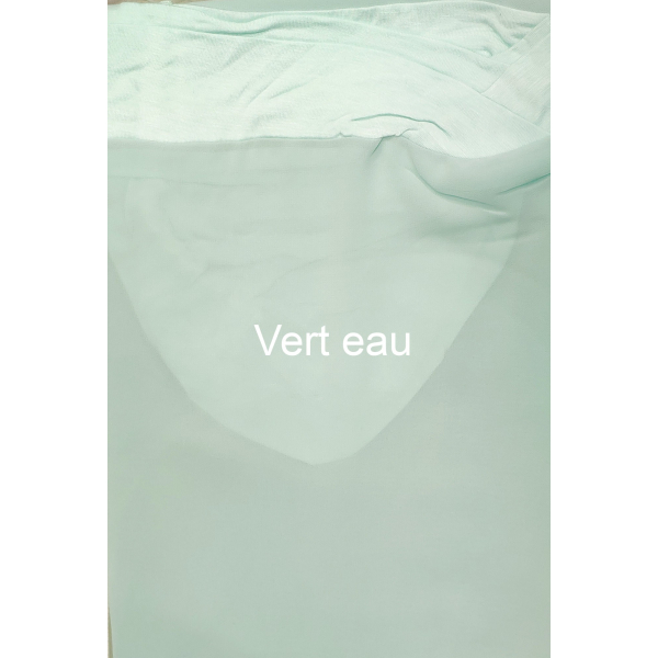 Hijab bonnet intégré croisé - Bi-matière