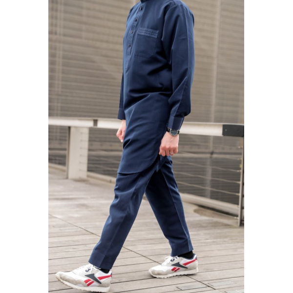 Qamis Pakistanais - Peau de pêche - Avec pantalon