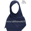 Hijab bonnet intégré croisé - Bi-matière