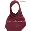 Hijab bonnet intégré croisé - Bi-matière
