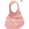 Hijab bonnet intégré croisé - Bi-matière