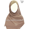 Hijab bonnet intégré croisé - Bi-matière