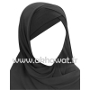 Hijab bonnet intégré croisé - Bi-matière