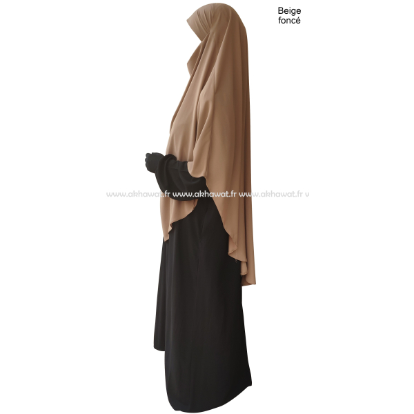 Tie back Khimar - short version - Light microfibre