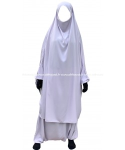 French Jilbab with harem pants - Peach skin