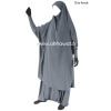 Jilbab manches serrées - 2 pièces sarouel - Microfibre léger