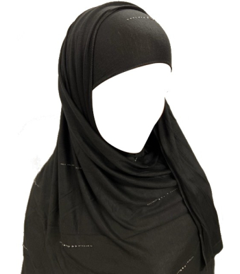 Extra large Jersey hijab with rhinestones