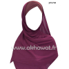Hijab bonnet intégré croisé - Bi-matière
