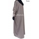 Abaya Papillon manches serrées lycra - Ouverture zip