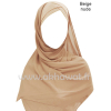 Hijab bonnet intégré croisé - Bi-matière