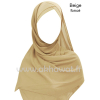 Hijab bonnet intégré croisé - Bi-matière