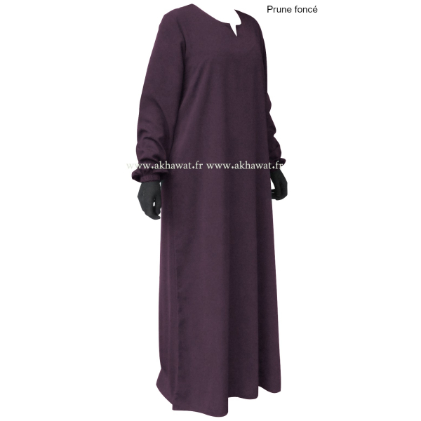 Abaya manches élastiquées - Microfibre léger - El bassira