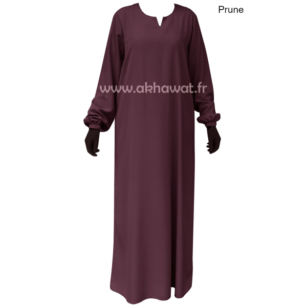 Abaya manches élastiquées - Microfibre léger - El bassira