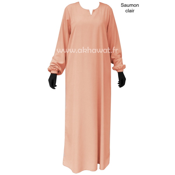 Abaya manches élastiquées - Microfibre léger - El bassira
