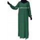 Abaya with elastic cuffs - Light microfibre