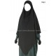 Khimar extra-long pointu - Noir intense - El bassira