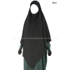 Khimar extra-long pointu - Noir intense - El bassira