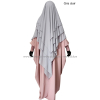 Khimar 3 voiles - Mousseline crêpe