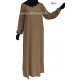 Abaya manches élastiquées - Microfibre léger - El bassira