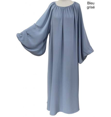 Silky abaya - Puffy sleeves