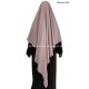 Khimar extra-long pointu - Noir intense - El bassira