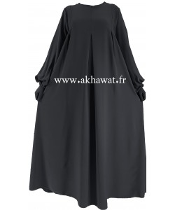 Abaya évasée, ouverture zip - Soyeuse
