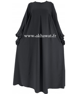 Flared abaya, zip opening - Silky