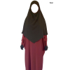 Khimar court - Noir intense - El bassira