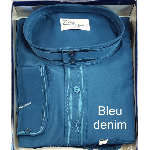 Qamis Pakistanais - Peau de pêche - Avec pantalon