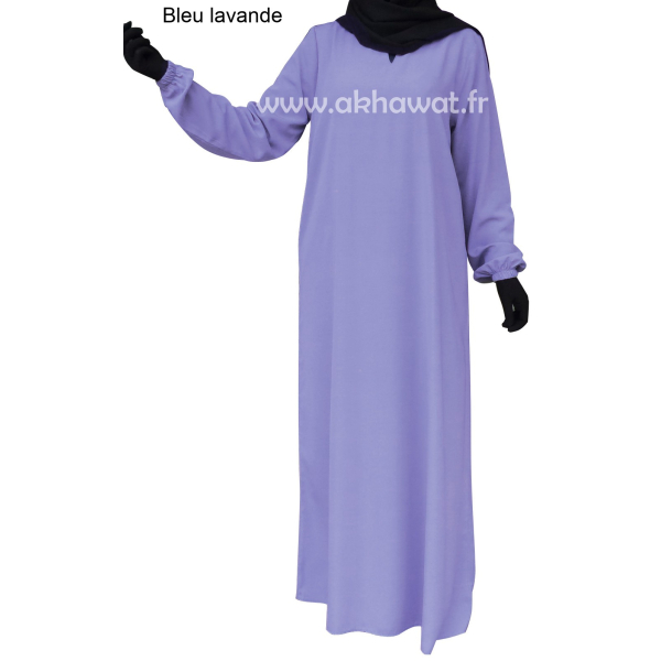 Abaya manches élastiquées - Microfibre léger - El bassira