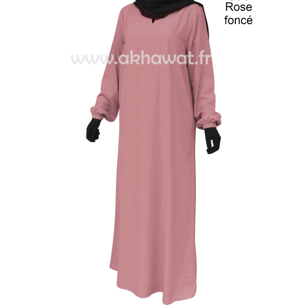 Abaya manches élastiquées - Microfibre léger - El bassira
