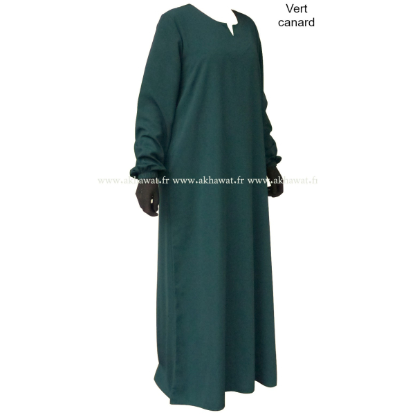 Abaya manches élastiquées - Microfibre léger - El bassira