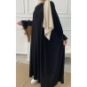 Abaya très évasée - Ouverture zip - Soie de Médine