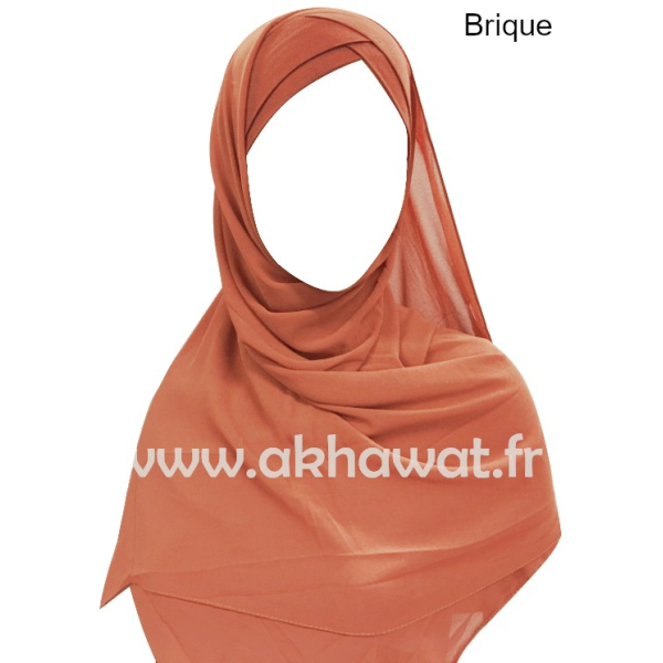 Hijab bonnet intégré croisé - Bi-matière