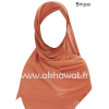 Hijab bonnet intégré croisé - Bi-matière