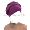 Hijab bonnet intégré croisé - Bi-matière