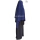 Long tie back Khimar - Formal black - Light microfibre