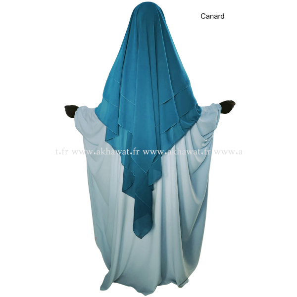 Khimar 3 voiles - Mousseline crêpe