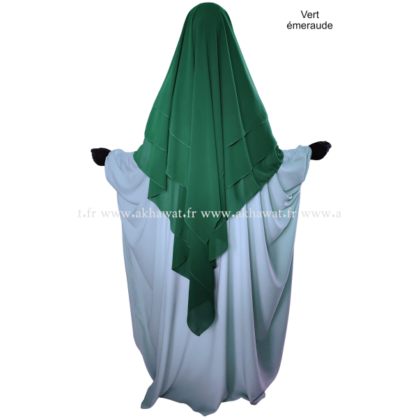 Khimar 3 voiles - Mousseline crêpe
