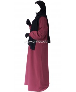 Abaya manches élastiquées - Microfibre Koshibo - El bassira - noir