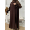 Abaya évasée avec zip