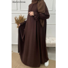 Abaya évasée avec zip