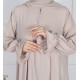 Flared abaya with zipper - Silk of Medina