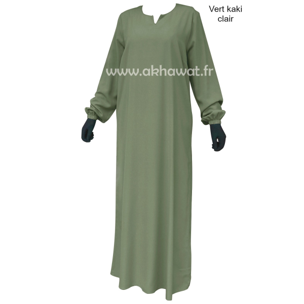 Abaya manches élastiquées - Microfibre léger - El bassira