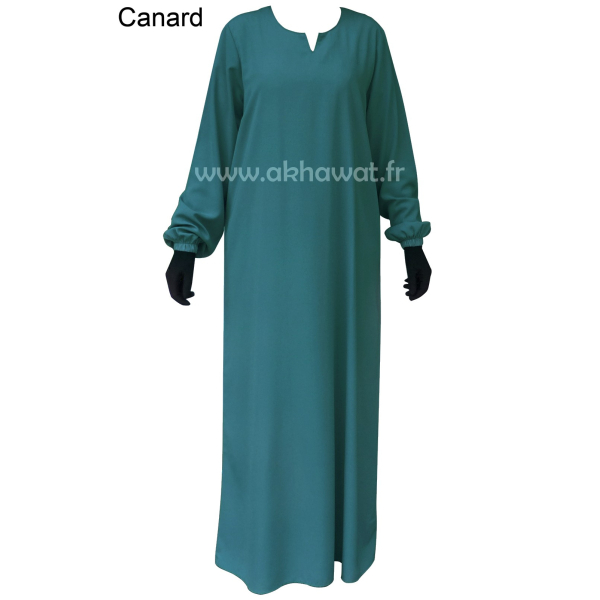 Abaya manches élastiquées - Microfibre léger - El bassira