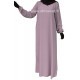 Abaya with elastic cuffs - Light microfibre