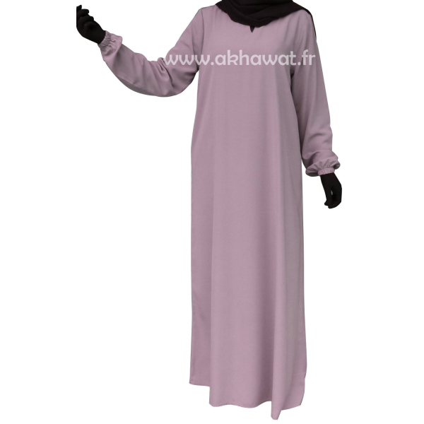 Abaya manches élastiquées - Microfibre léger - El bassira