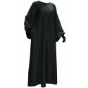 Flared abaya, with pockets, zip opening