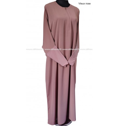 Abaya Papillon manches serrées lycra - Ouverture zip